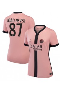 Paris Saint-Germain Joao Neves #87 Fotballdrakt Tredje Klær Dame 2024-25 Korte ermer